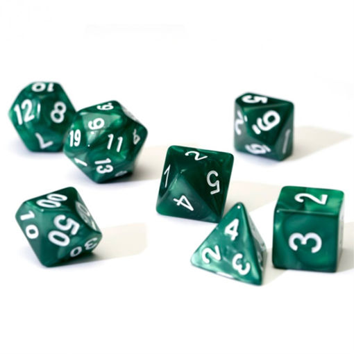 Picture of Pearl Green Poly Dice Set
